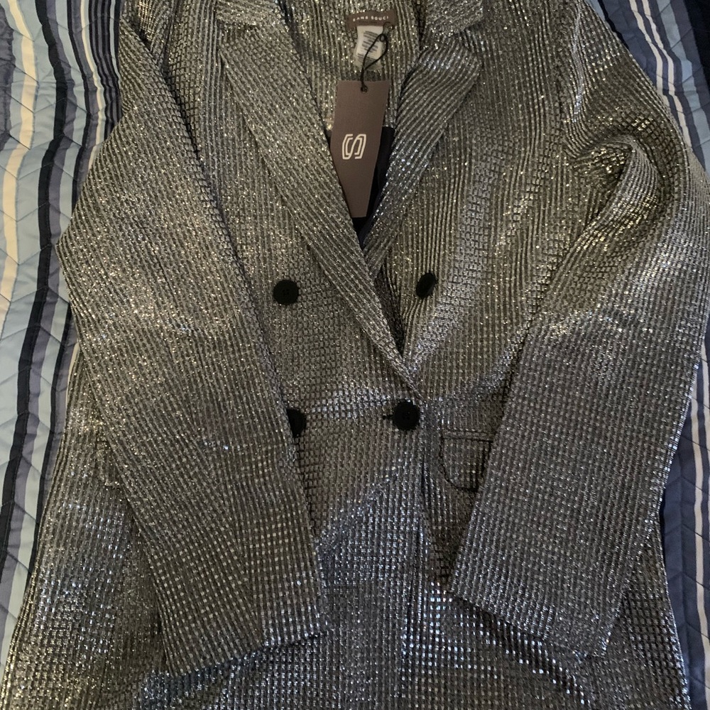 Vintage Leopard Glitter/shiny blazer